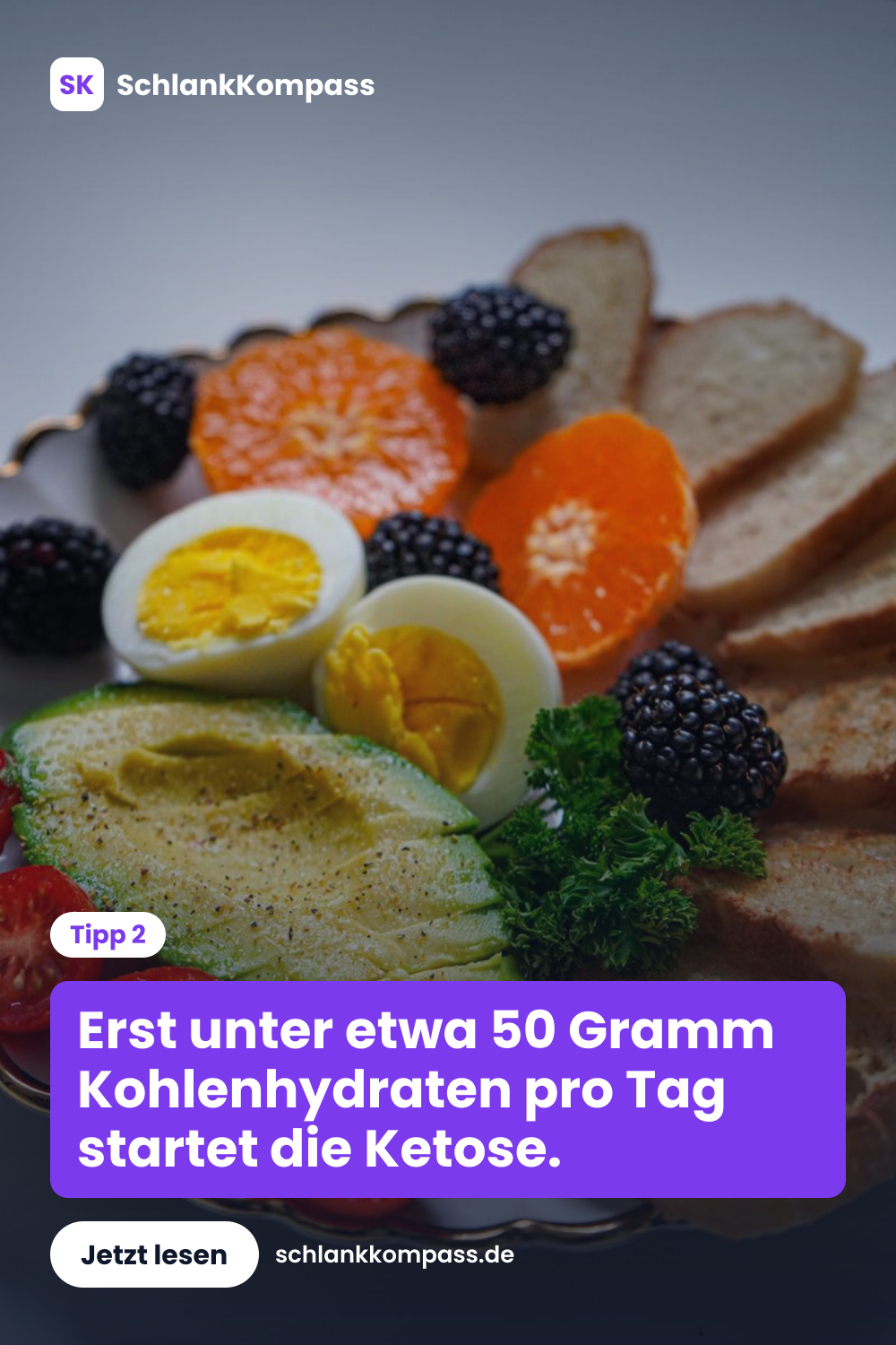 Erst unter etwa 50 Gramm Kohlenhydraten pro Tag startet die Ketose.