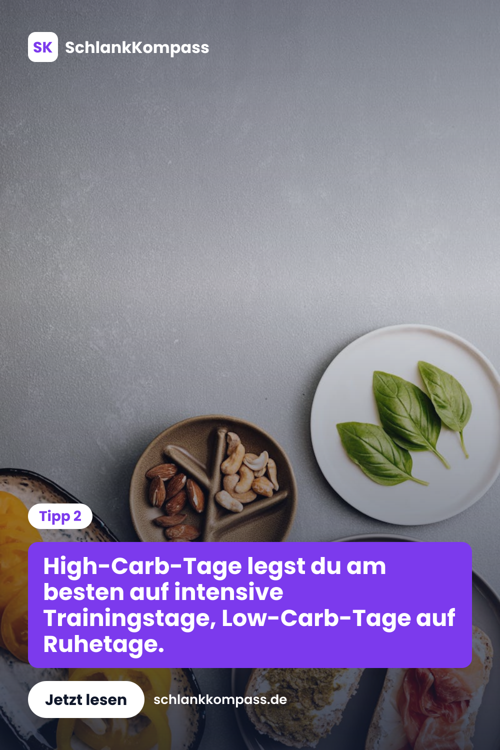 High-Carb-Tage legst du am besten auf intensive Trainingstage, Low-Carb-Tage auf Ruhetage.