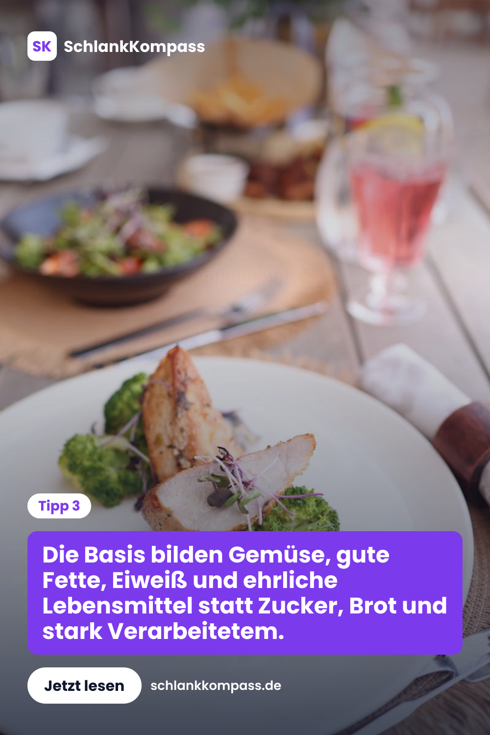 Die Basis bilden Gemüse, gute Fette, Eiweiß und ehrliche Lebensmittel statt Zucker, Brot und stark Verarbeitetem.