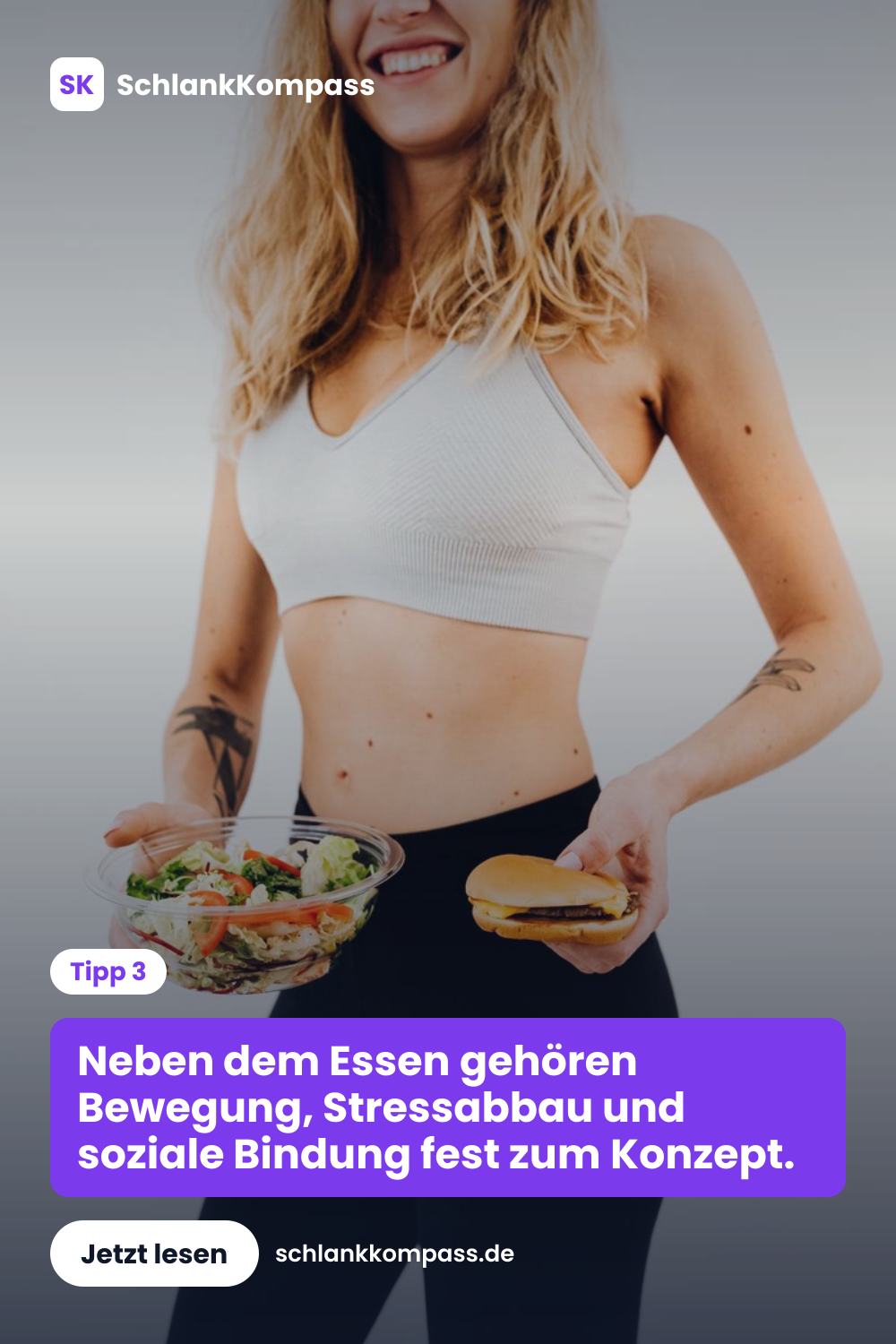 Neben dem Essen gehören Bewegung, Stressabbau und soziale Bindung fest zum Konzept.