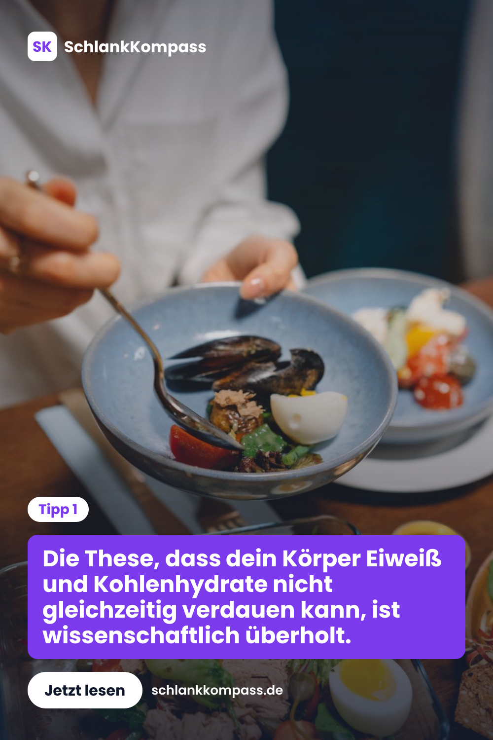 Die These, dass dein Körper Eiweiß und Kohlenhydrate nicht gleichzeitig verdauen kann, ist wissenschaftlich überholt.