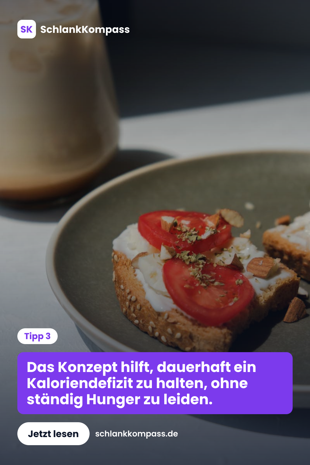 Das Konzept hilft, dauerhaft ein Kaloriendefizit zu halten, ohne ständig Hunger zu leiden.