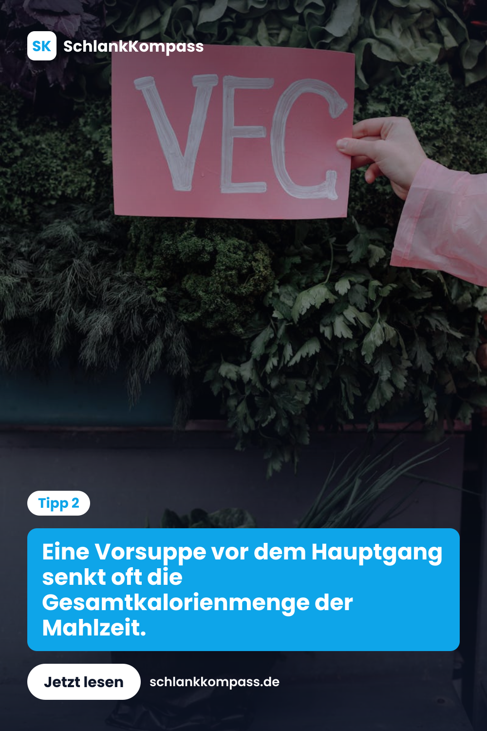 Eine Vorsuppe vor dem Hauptgang senkt oft die Gesamtkalorienmenge der Mahlzeit.