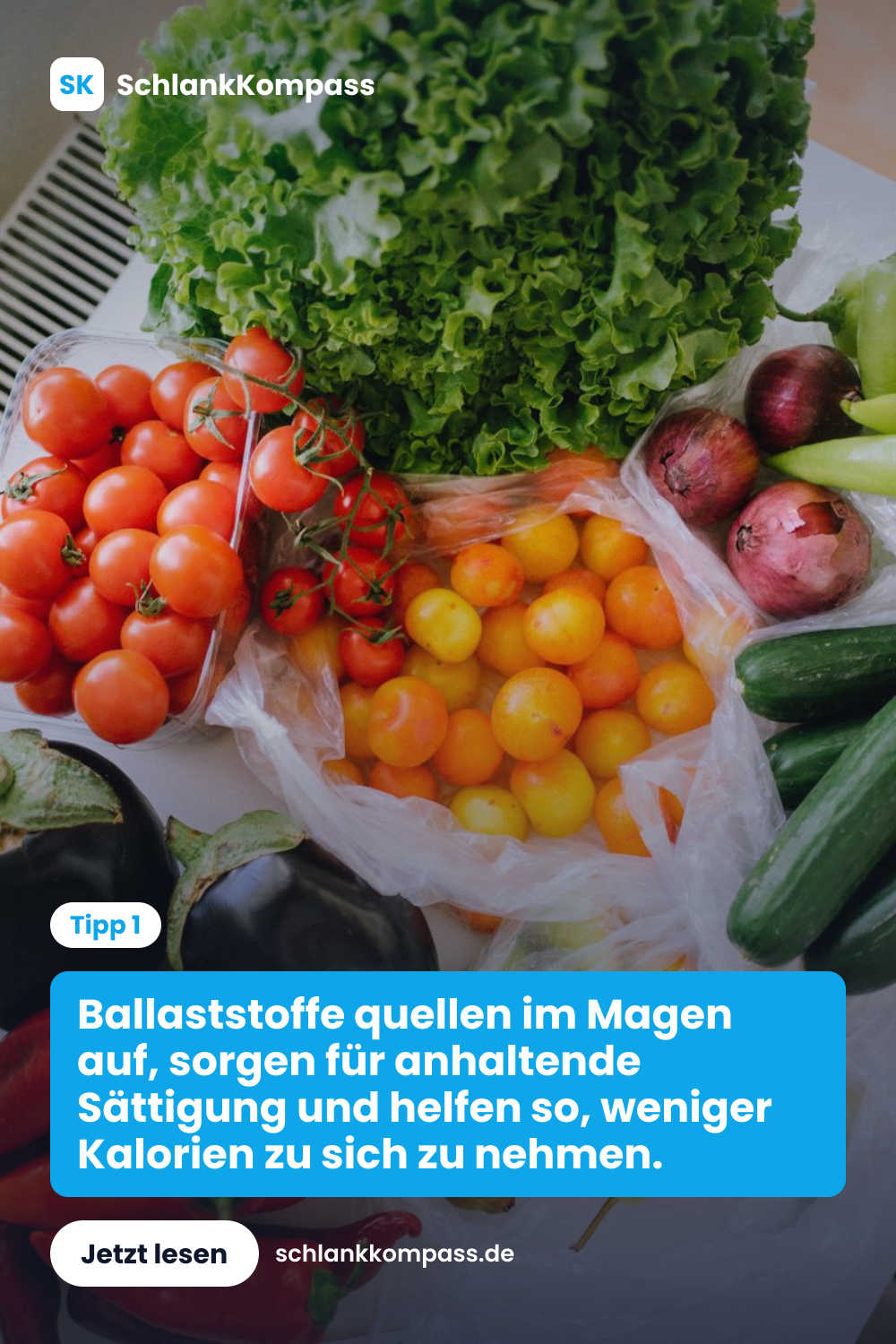 Ballaststoffe quellen im Magen auf, sorgen für anhaltende Sättigung und helfen so, weniger Kalorien zu sich zu nehmen.