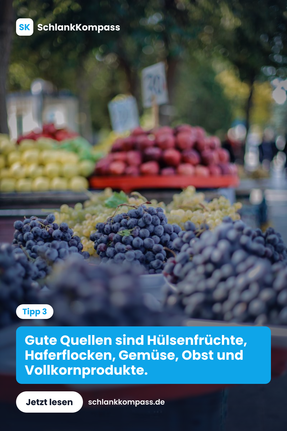 Gute Quellen sind Hülsenfrüchte, Haferflocken, Gemüse, Obst und Vollkornprodukte.