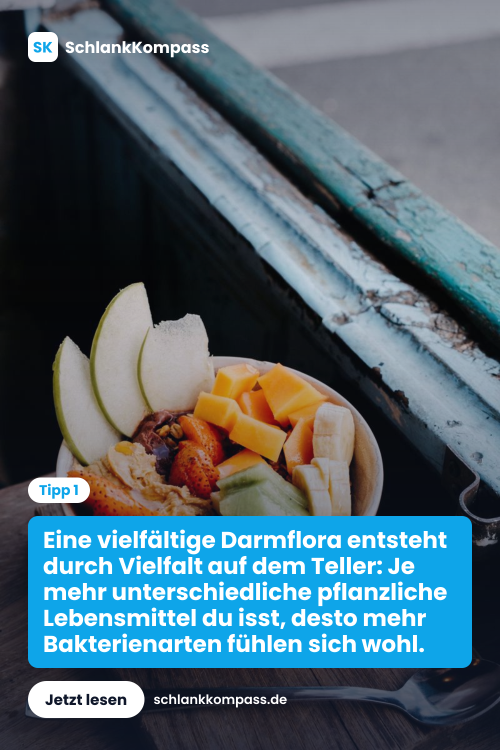 Eine vielfältige Darmflora entsteht durch Vielfalt auf dem Teller: Je mehr unterschiedliche pflanzliche Lebensmittel du isst, desto mehr Bakterienarten fühlen sich wohl.