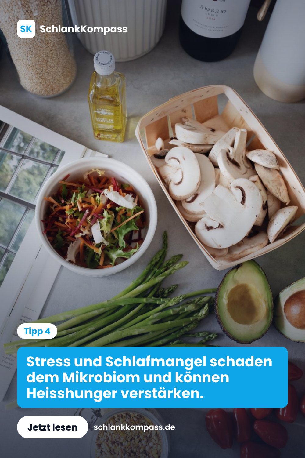 Stress und Schlafmangel schaden dem Mikrobiom und können Heisshunger verstärken.