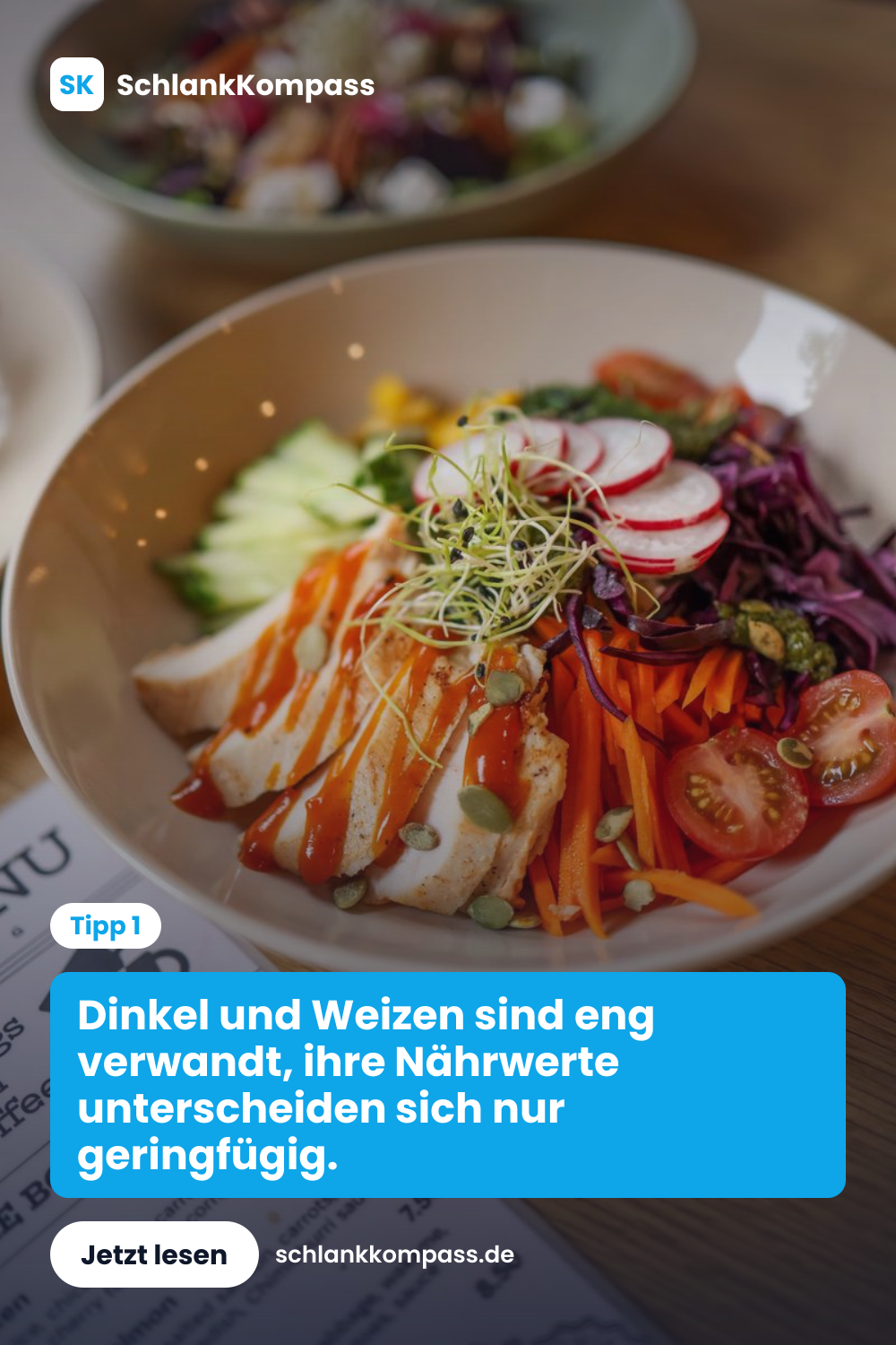 Dinkel und Weizen sind eng verwandt, ihre Nährwerte unterscheiden sich nur geringfügig.