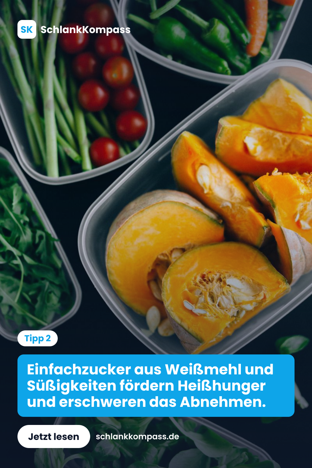 Einfachzucker aus Weißmehl und Süßigkeiten fördern Heißhunger und erschweren das Abnehmen.