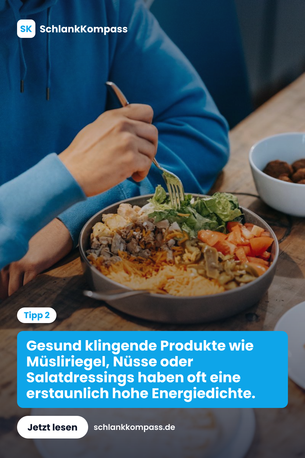 Gesund klingende Produkte wie Müsliriegel, Nüsse oder Salatdressings haben oft eine erstaunlich hohe Energiedichte.