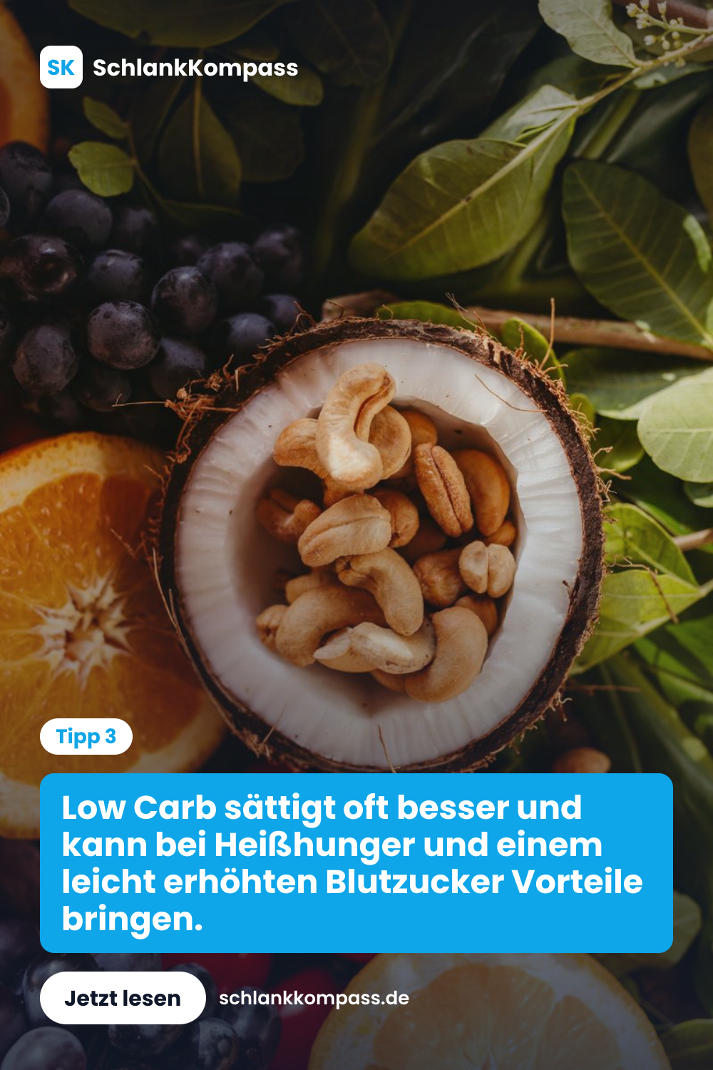 Low Carb sättigt oft besser und kann bei Heißhunger und einem leicht erhöhten Blutzucker Vorteile bringen.