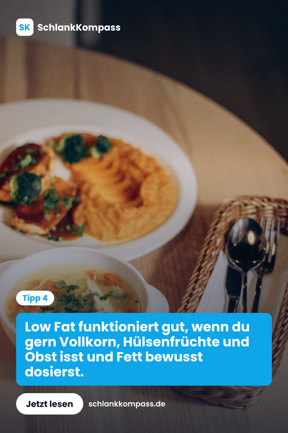 Low Fat funktioniert gut, wenn du gern Vollkorn, Hülsenfrüchte und Obst isst und Fett bewusst dosierst.