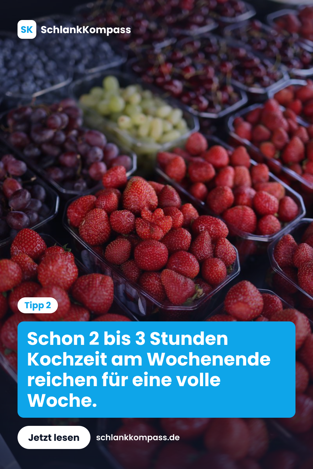 Schon 2 bis 3 Stunden Kochzeit am Wochenende reichen für eine volle Woche.
