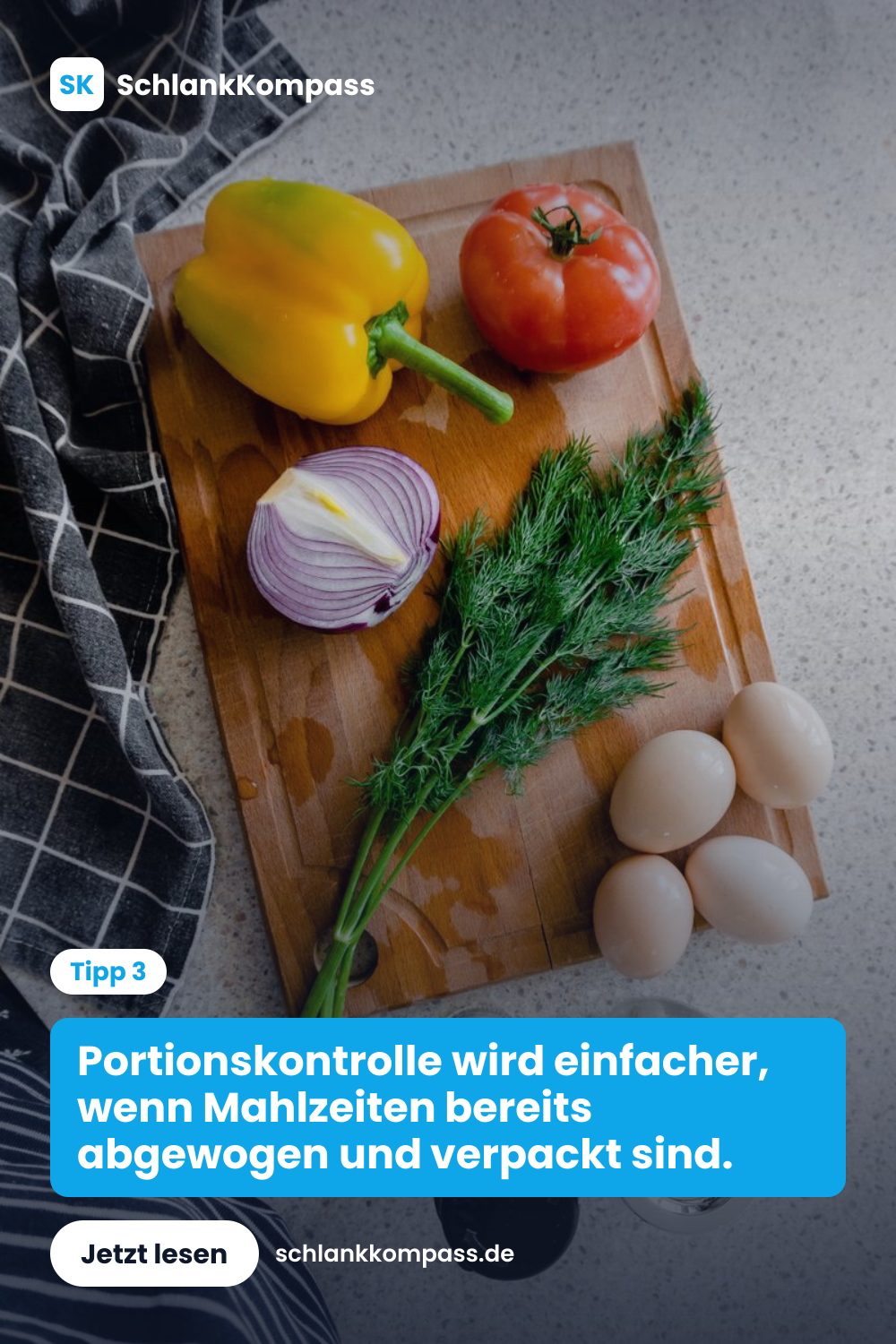 Portionskontrolle wird einfacher, wenn Mahlzeiten bereits abgewogen und verpackt sind.