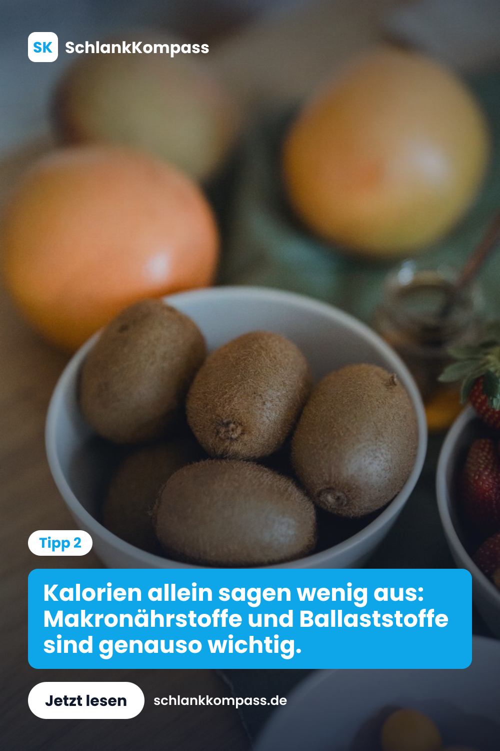 Kalorien allein sagen wenig aus: Makronährstoffe und Ballaststoffe sind genauso wichtig.