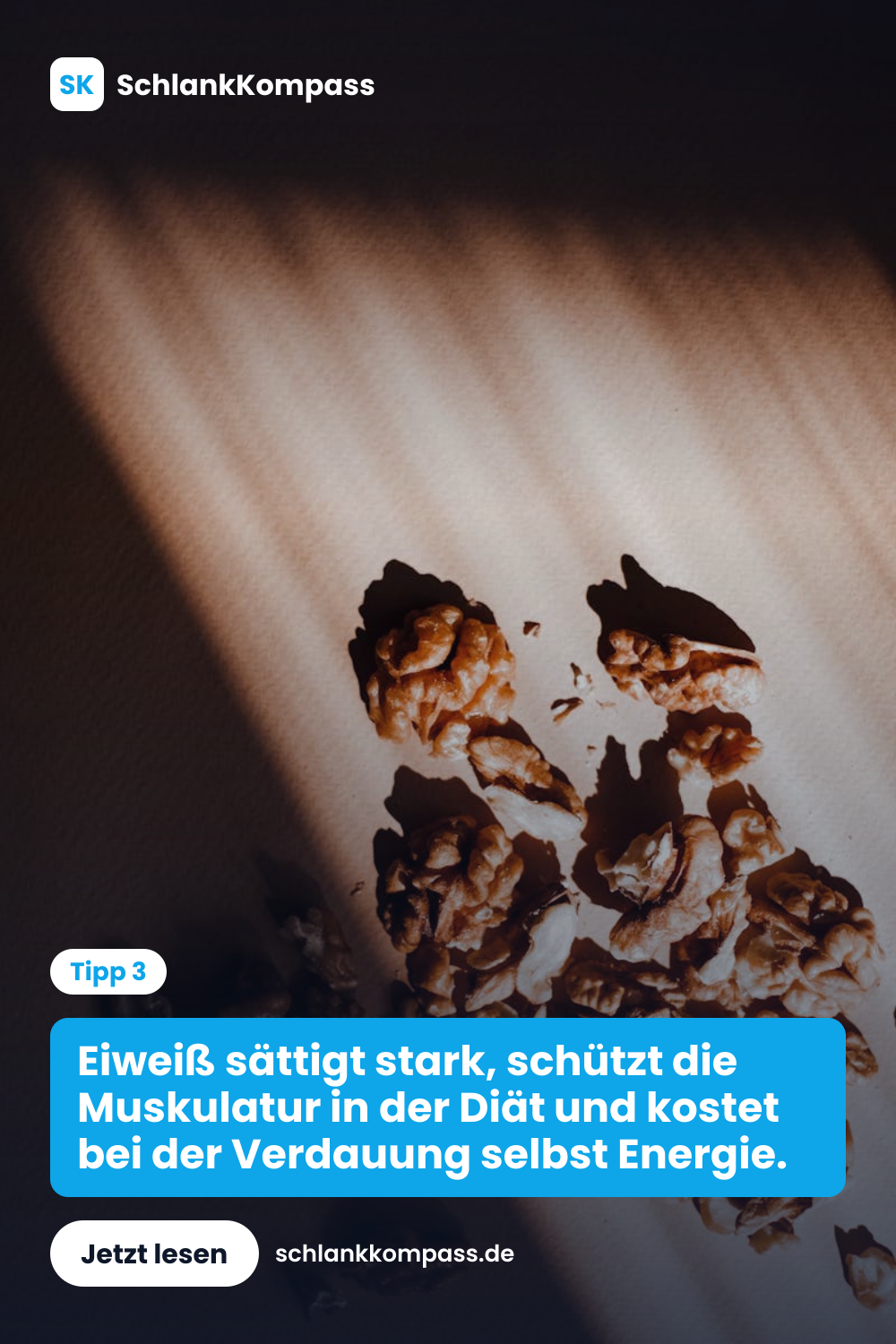 Eiweiß sättigt stark, schützt die Muskulatur in der Diät und kostet bei der Verdauung selbst Energie.