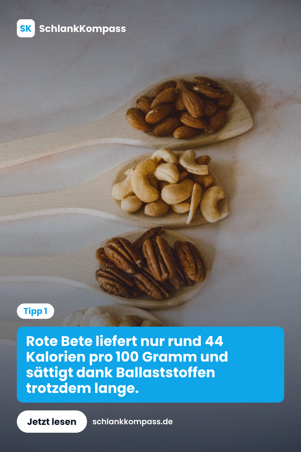 Rote Bete liefert nur rund 44 Kalorien pro 100 Gramm und sättigt dank Ballaststoffen trotzdem lange.