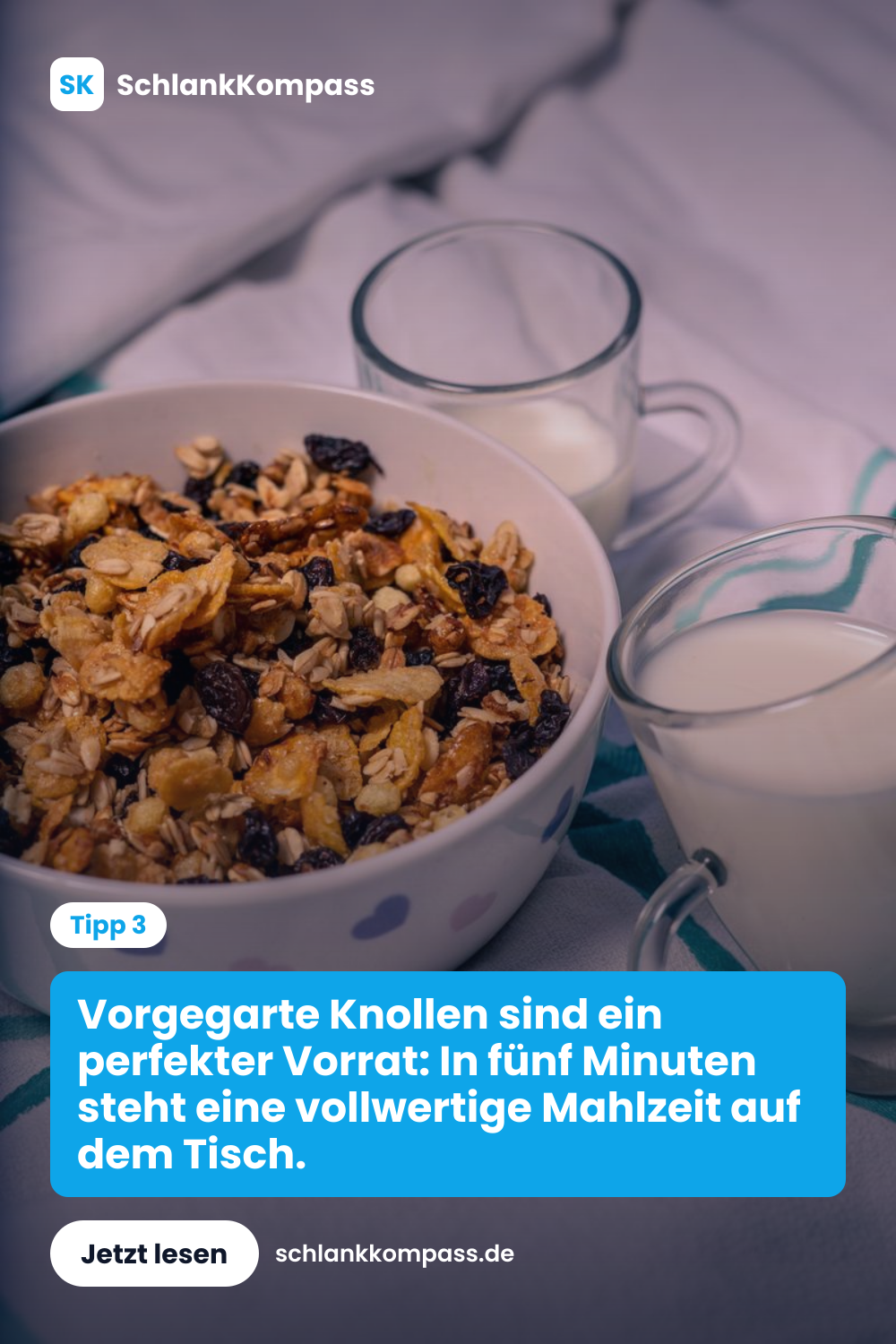 Vorgegarte Knollen sind ein perfekter Vorrat: In fünf Minuten steht eine vollwertige Mahlzeit auf dem Tisch.