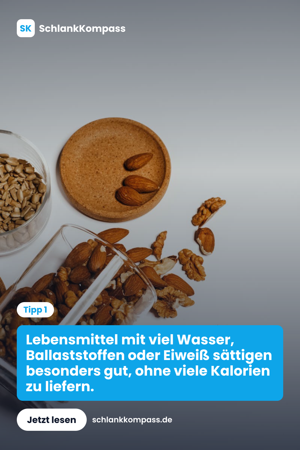 Lebensmittel mit viel Wasser, Ballaststoffen oder Eiweiß sättigen besonders gut, ohne viele Kalorien zu liefern.
