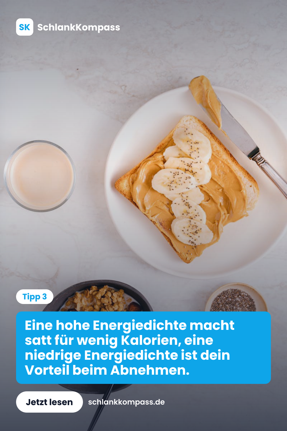 Eine hohe Energiedichte macht satt für wenig Kalorien, eine niedrige Energiedichte ist dein Vorteil beim Abnehmen.