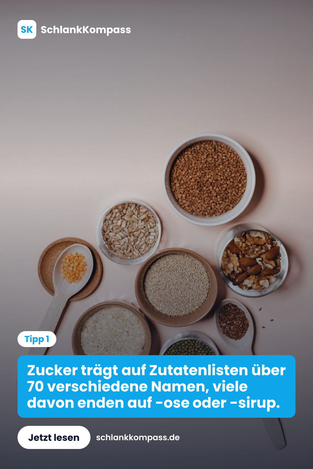Zucker trägt auf Zutatenlisten über 70 verschiedene Namen, viele davon enden auf -ose oder -sirup.