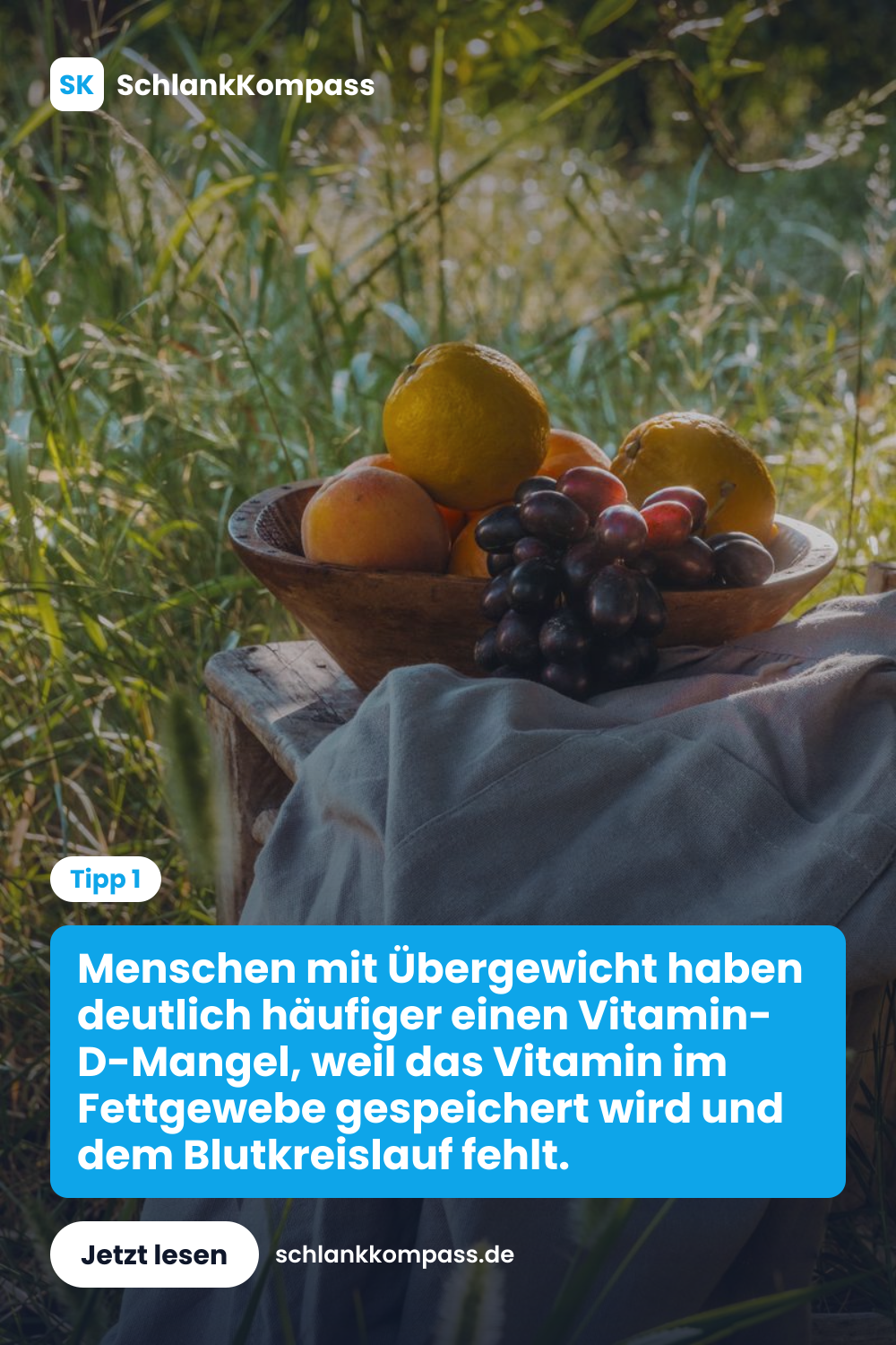 Menschen mit Übergewicht haben deutlich häufiger einen Vitamin-D-Mangel, weil das Vitamin im Fettgewebe gespeichert wird und dem Blutkreislauf fehlt.
