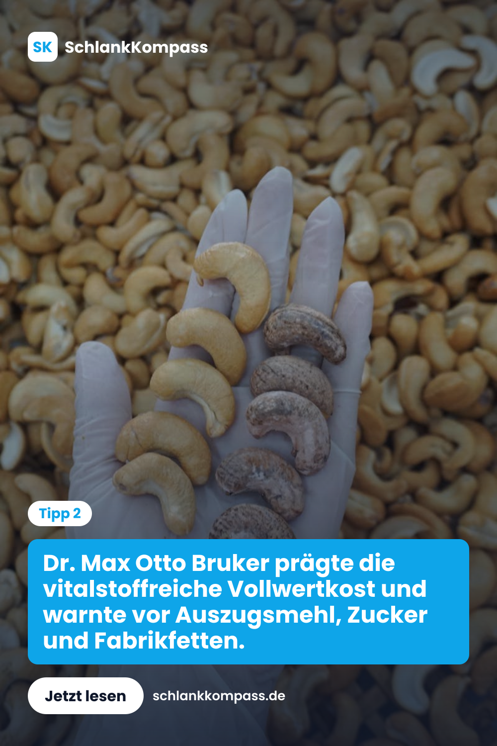 Dr. Max Otto Bruker prägte die vitalstoffreiche Vollwertkost und warnte vor Auszugsmehl, Zucker und Fabrikfetten.