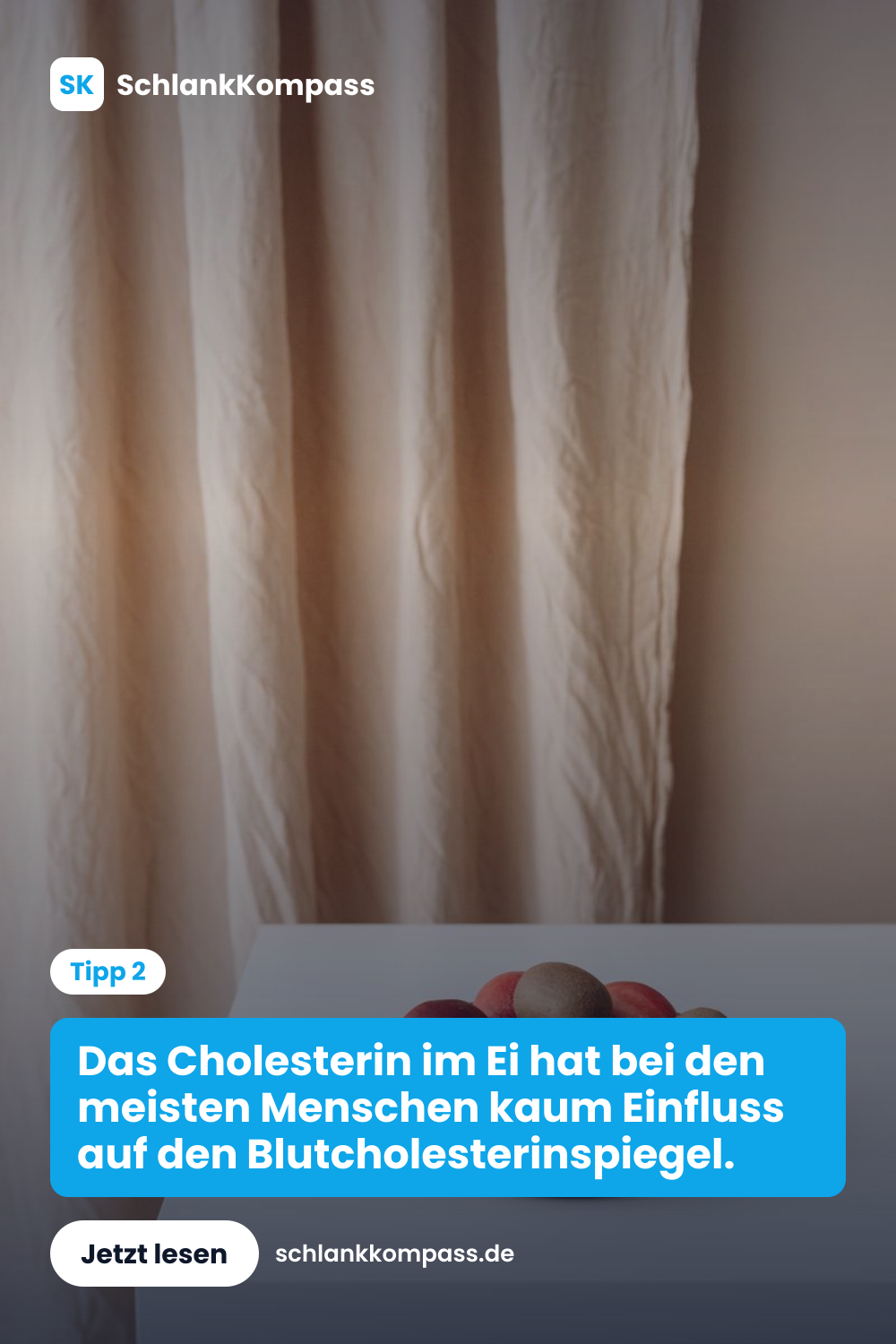 Das Cholesterin im Ei hat bei den meisten Menschen kaum Einfluss auf den Blutcholesterinspiegel.