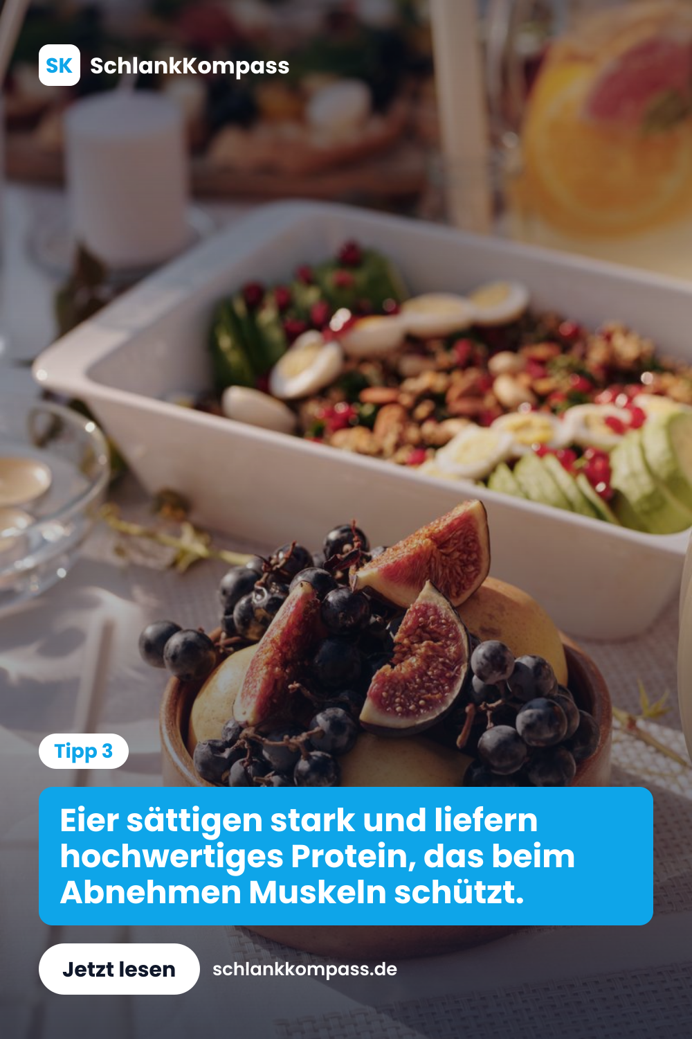 Eier sättigen stark und liefern hochwertiges Protein, das beim Abnehmen Muskeln schützt.