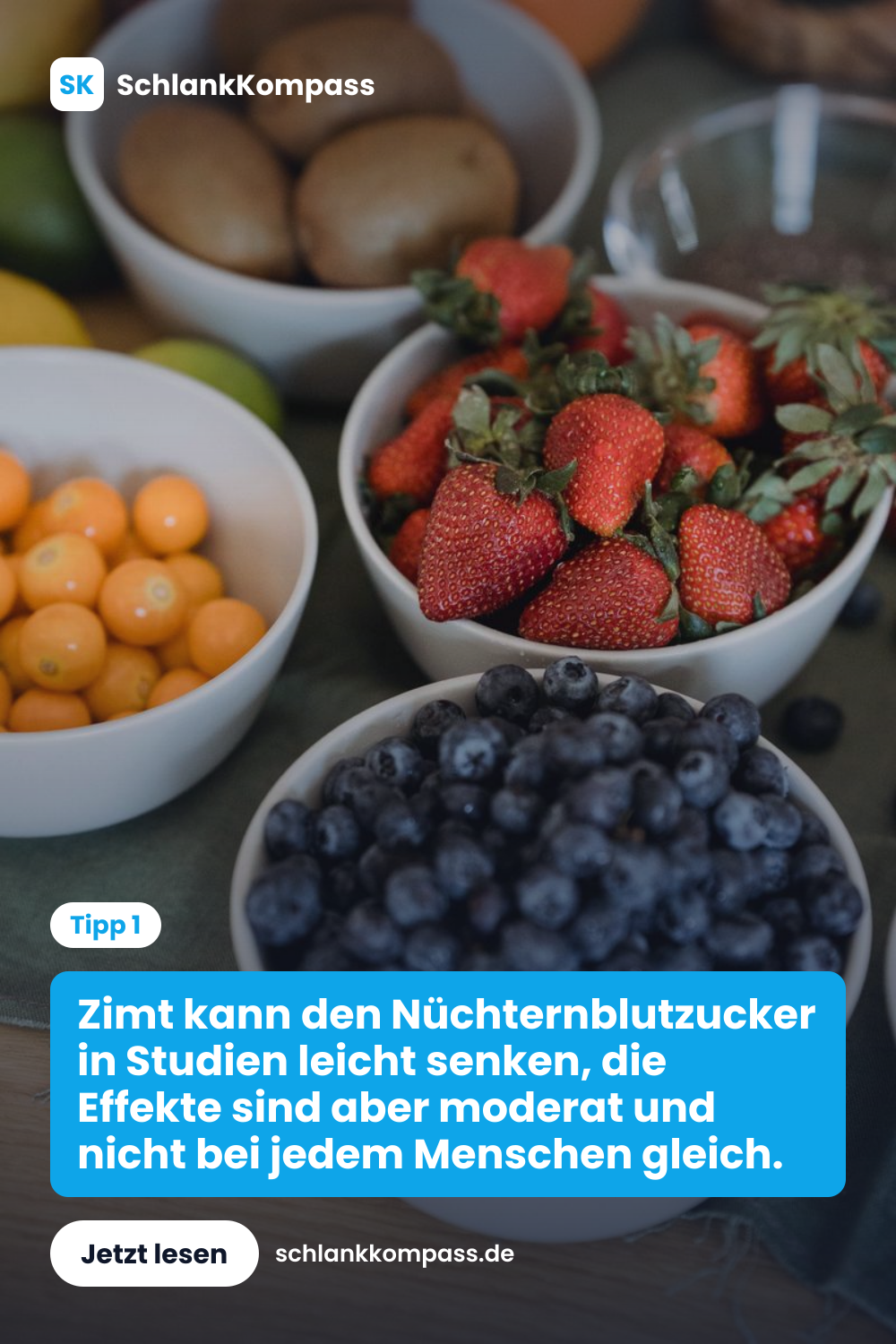 Zimt kann den Nüchternblutzucker in Studien leicht senken, die Effekte sind aber moderat und nicht bei jedem Menschen gleich.