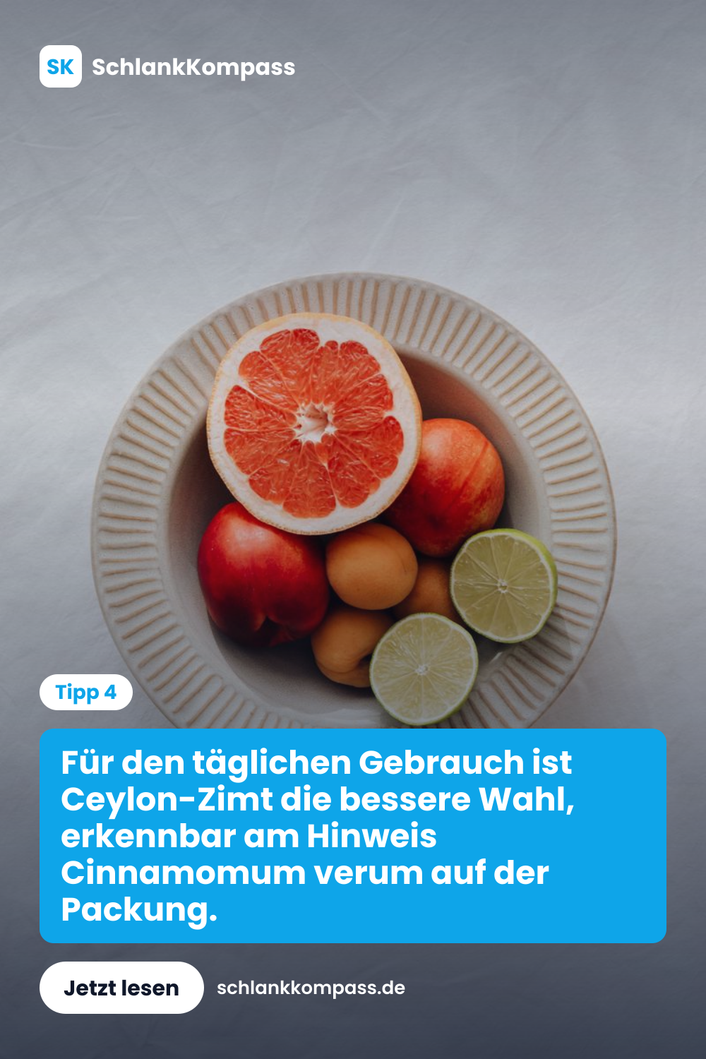 Für den täglichen Gebrauch ist Ceylon-Zimt die bessere Wahl, erkennbar am Hinweis Cinnamomum verum auf der Packung.