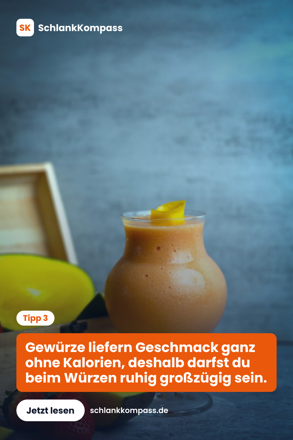 Gewürze liefern Geschmack ganz ohne Kalorien, deshalb darfst du beim Würzen ruhig großzügig sein.