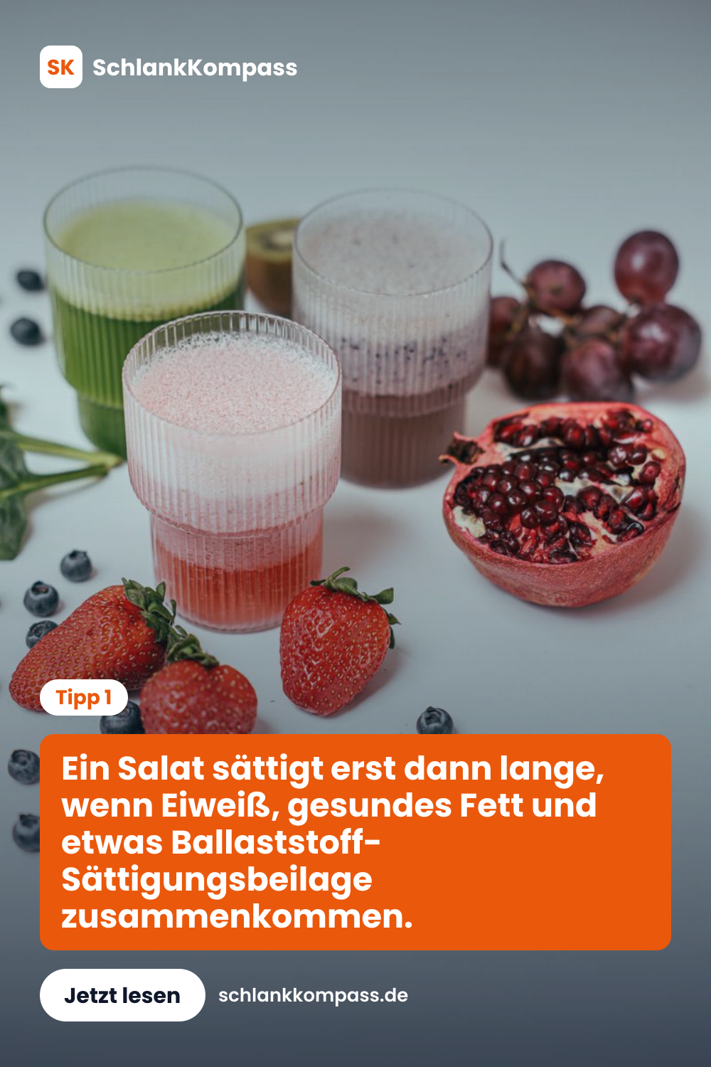 Ein Salat sättigt erst dann lange, wenn Eiweiß, gesundes Fett und etwas Ballaststoff-Sättigungsbeilage zusammenkommen.