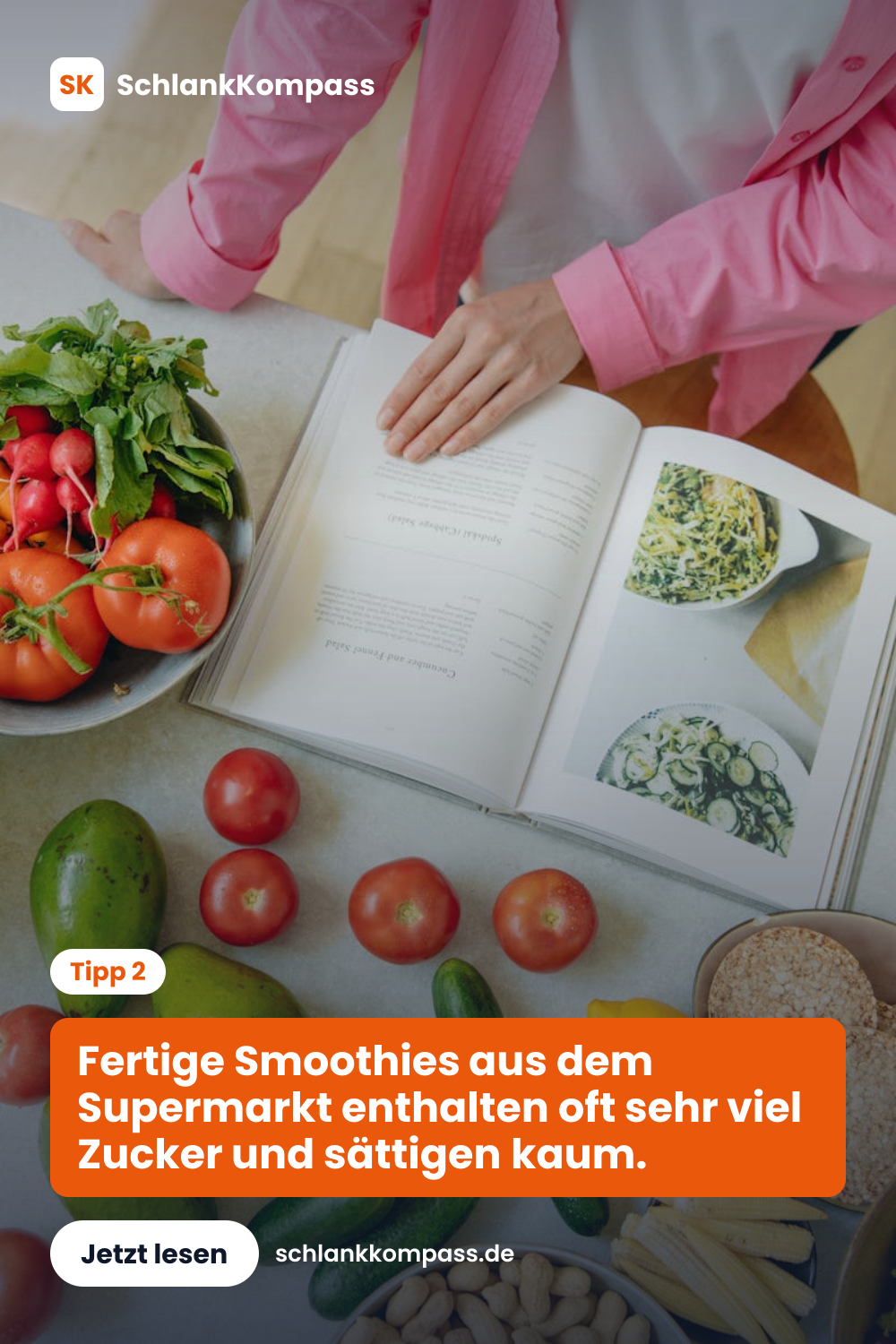Fertige Smoothies aus dem Supermarkt enthalten oft sehr viel Zucker und sättigen kaum.