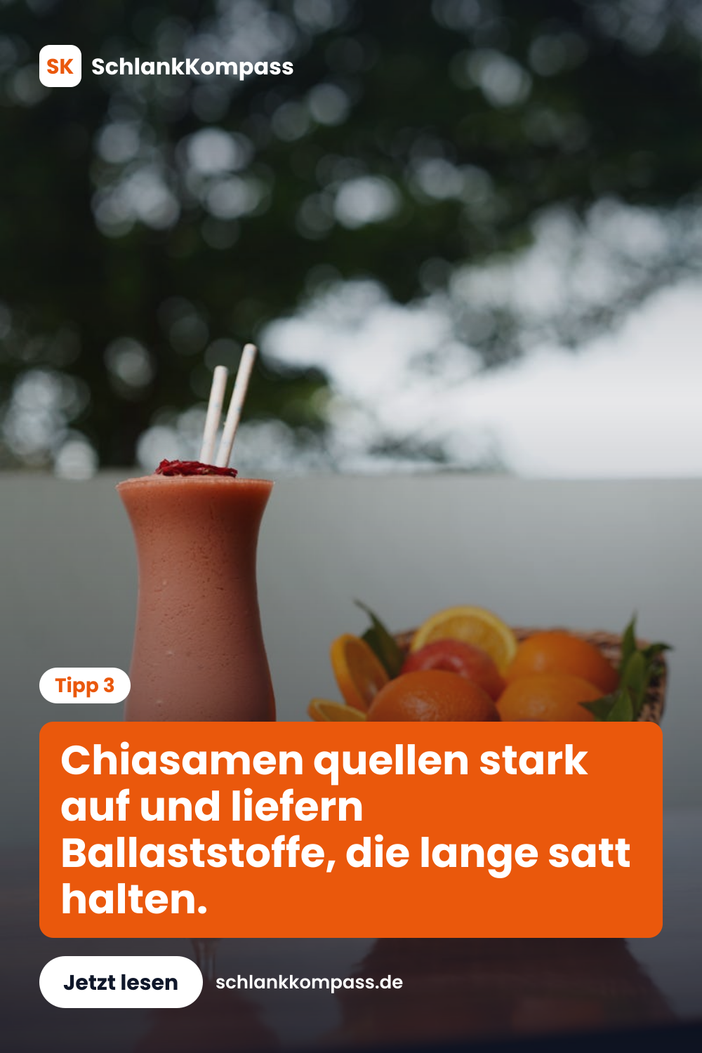 Chiasamen quellen stark auf und liefern Ballaststoffe, die lange satt halten.