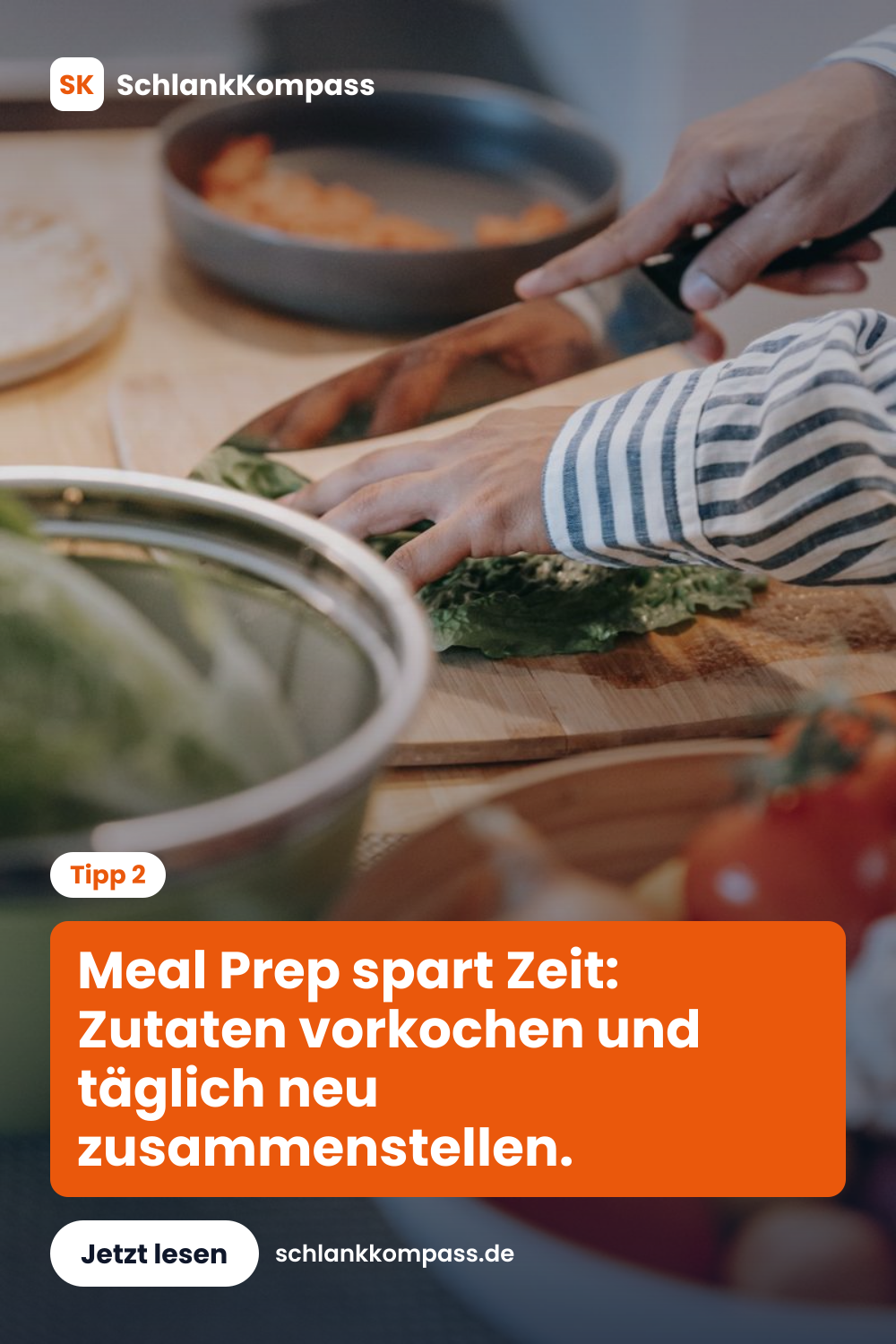 Meal Prep spart Zeit: Zutaten vorkochen und täglich neu zusammenstellen.