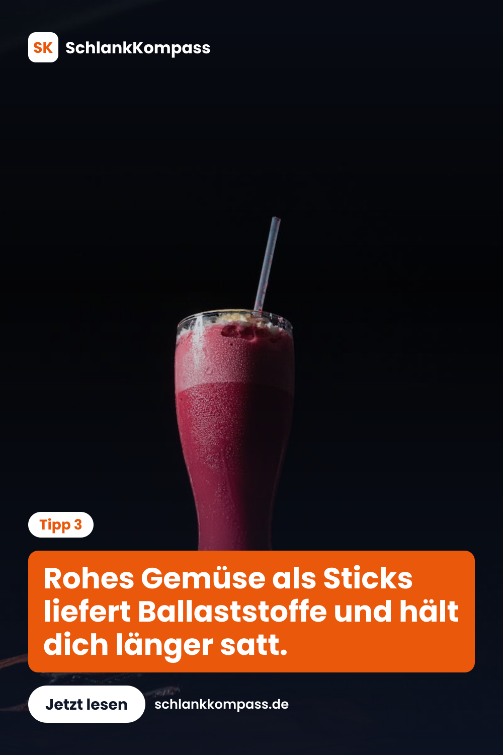 Rohes Gemüse als Sticks liefert Ballaststoffe und hält dich länger satt.