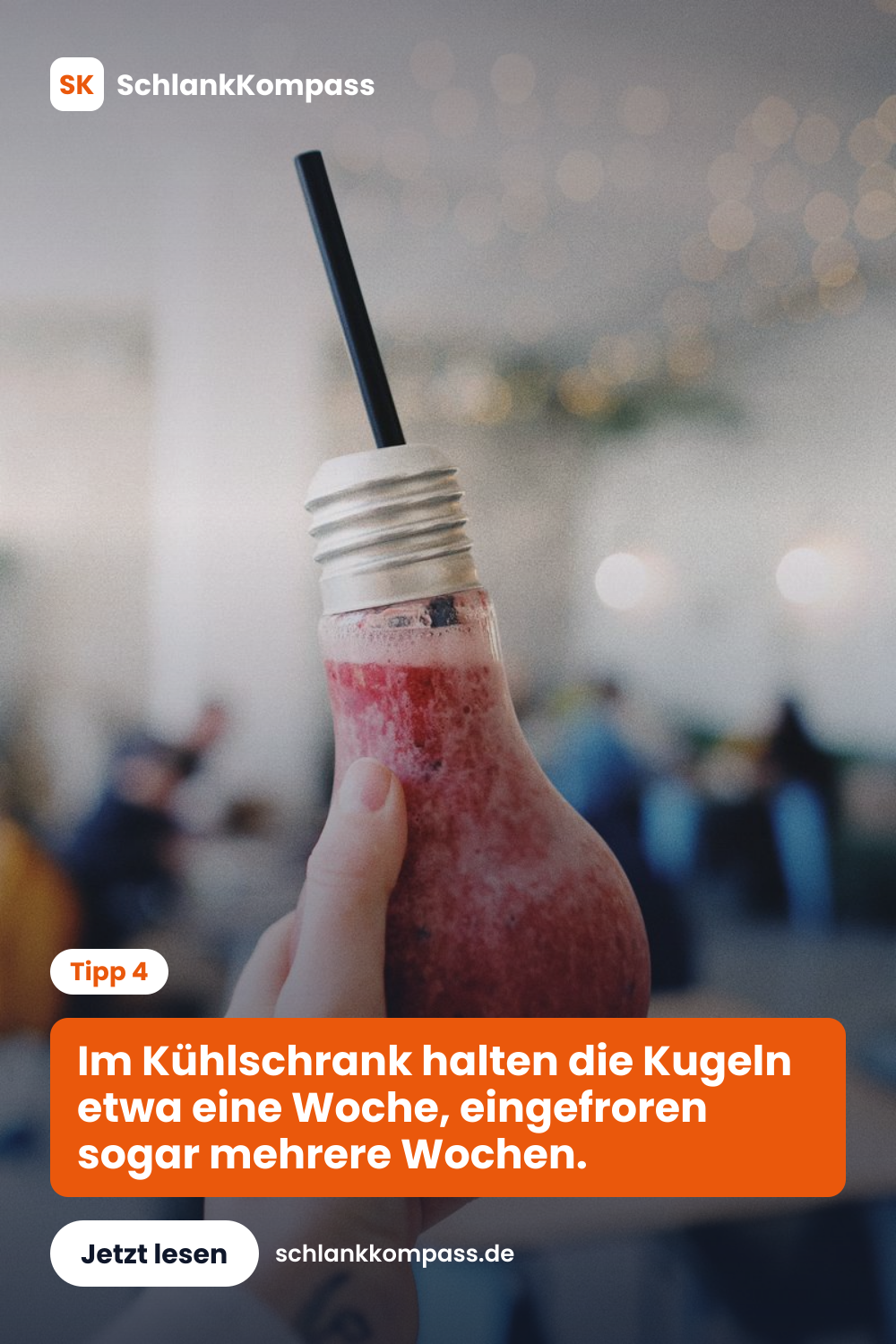 Im Kühlschrank halten die Kugeln etwa eine Woche, eingefroren sogar mehrere Wochen.