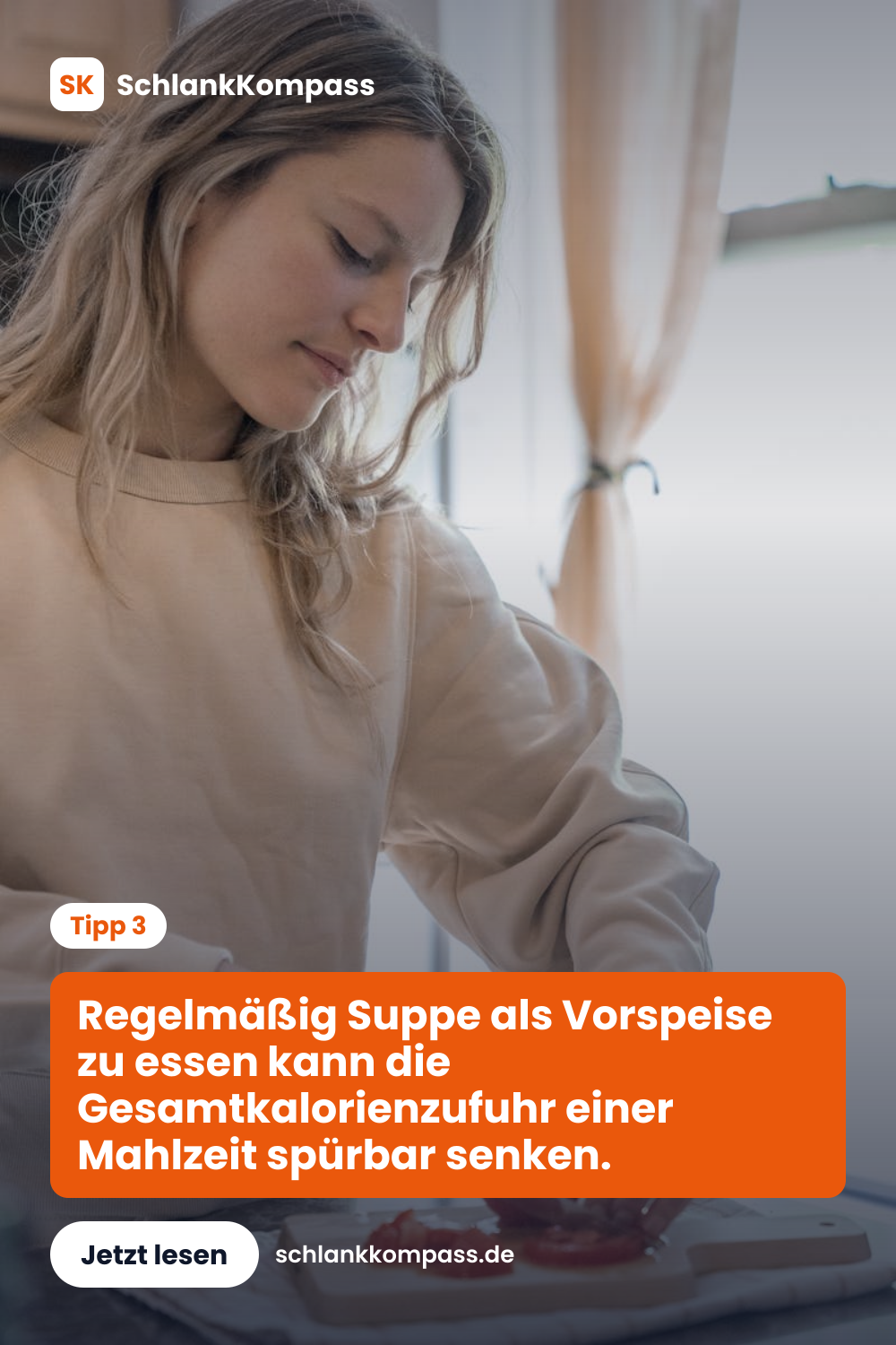 Regelmäßig Suppe als Vorspeise zu essen kann die Gesamtkalorienzufuhr einer Mahlzeit spürbar senken.