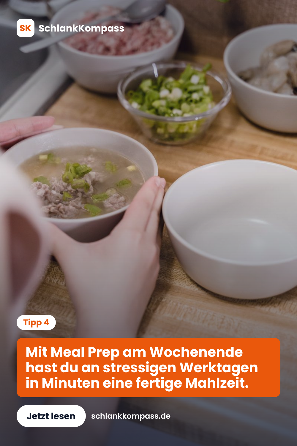 Mit Meal Prep am Wochenende hast du an stressigen Werktagen in Minuten eine fertige Mahlzeit.