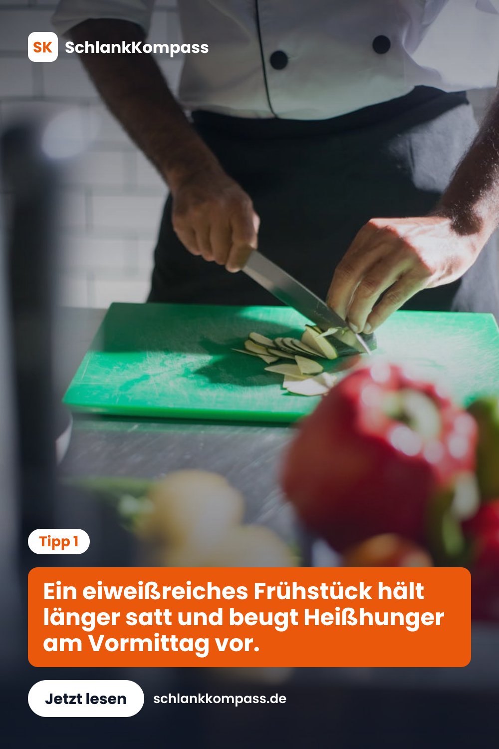 Ein eiweißreiches Frühstück hält länger satt und beugt Heißhunger am Vormittag vor.
