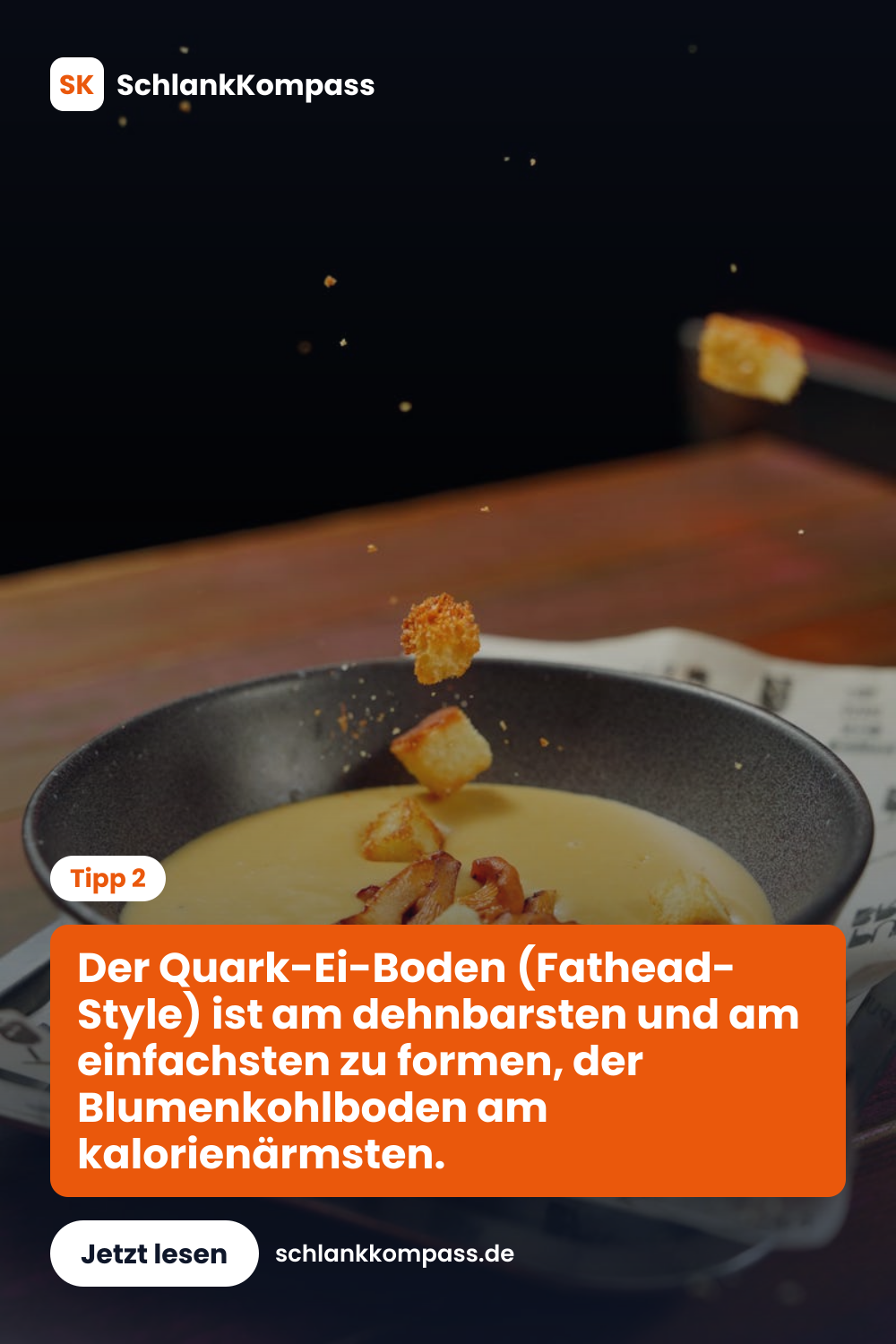 Der Quark-Ei-Boden (Fathead-Style) ist am dehnbarsten und am einfachsten zu formen, der Blumenkohlboden am kalorienärmsten.