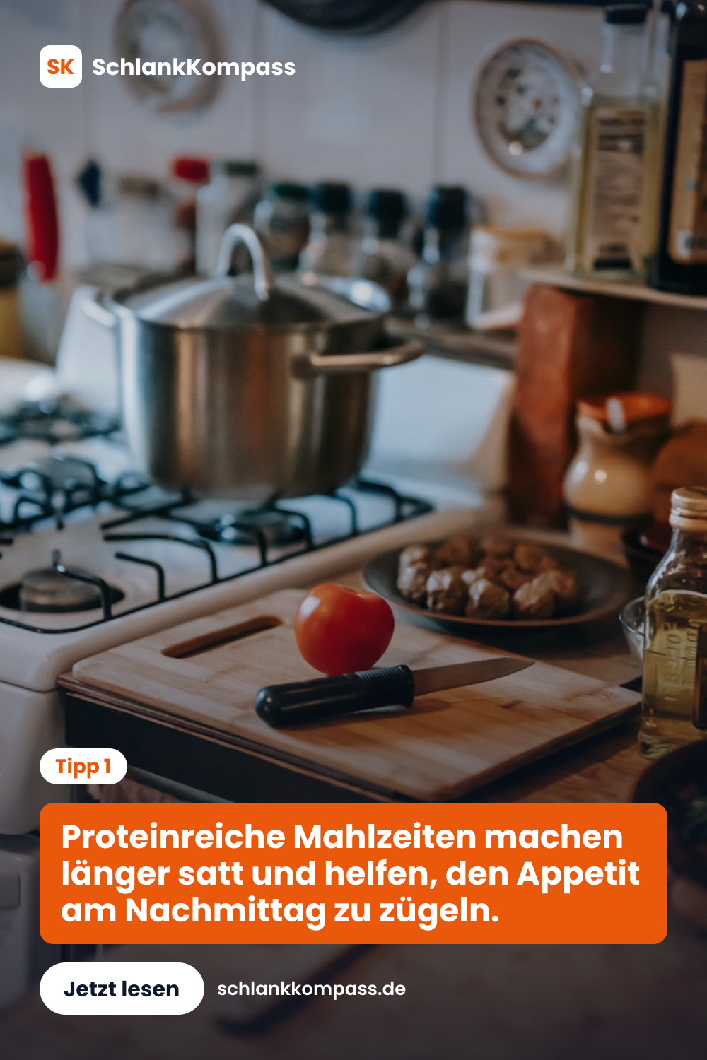 Proteinreiche Mahlzeiten machen länger satt und helfen, den Appetit am Nachmittag zu zügeln.