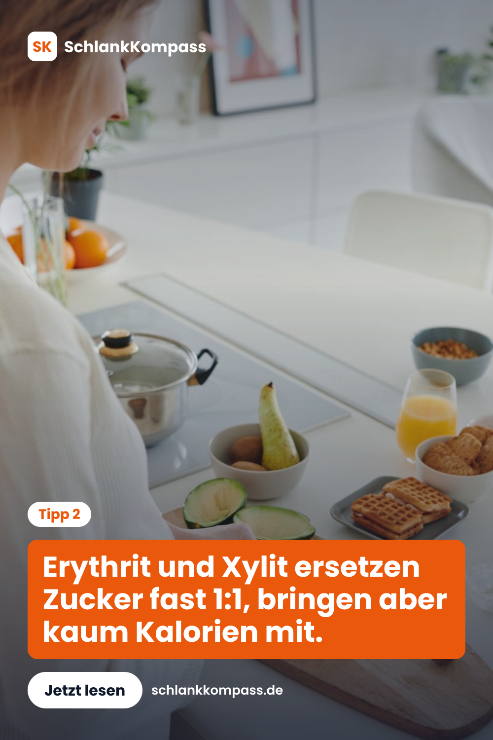 Erythrit und Xylit ersetzen Zucker fast 1:1, bringen aber kaum Kalorien mit.