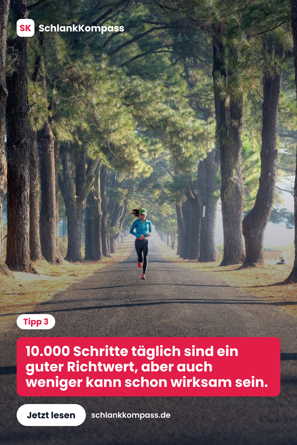 10.000 Schritte täglich sind ein guter Richtwert, aber auch weniger kann schon wirksam sein.