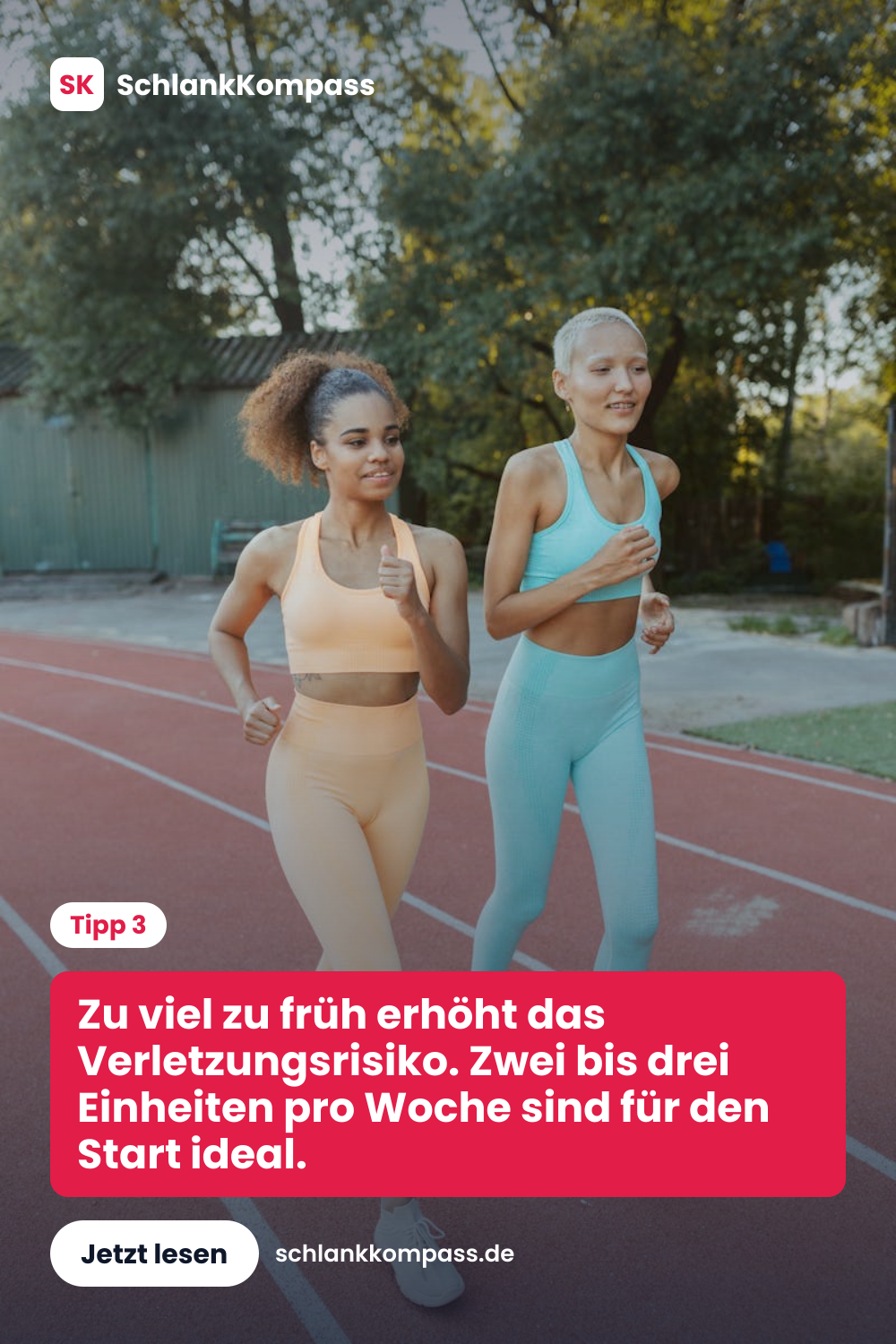 Zu viel zu früh erhöht das Verletzungsrisiko. Zwei bis drei Einheiten pro Woche sind für den Start ideal.