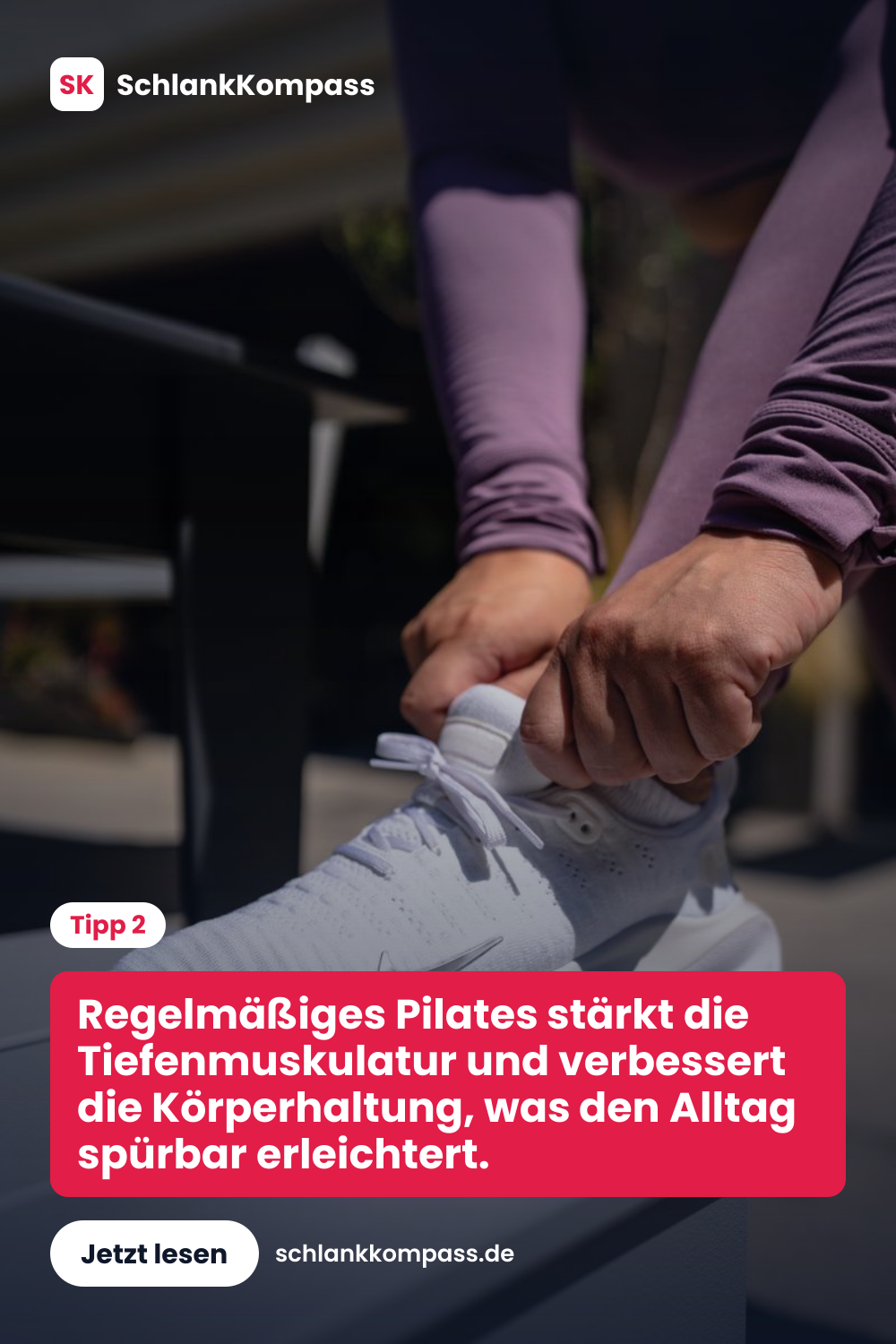 Regelmäßiges Pilates stärkt die Tiefenmuskulatur und verbessert die Körperhaltung, was den Alltag spürbar erleichtert.