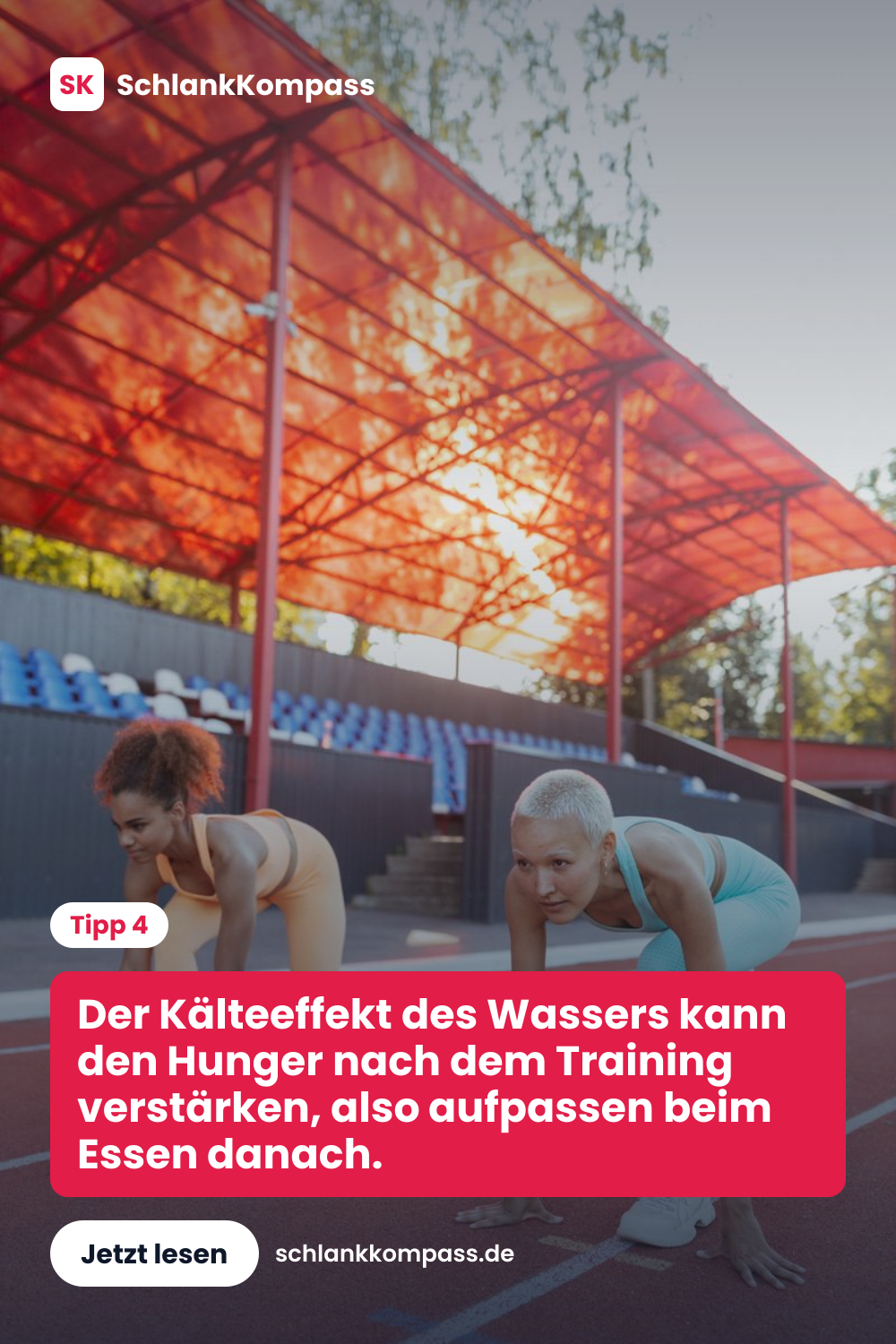 Der Kälteeffekt des Wassers kann den Hunger nach dem Training verstärken, also aufpassen beim Essen danach.