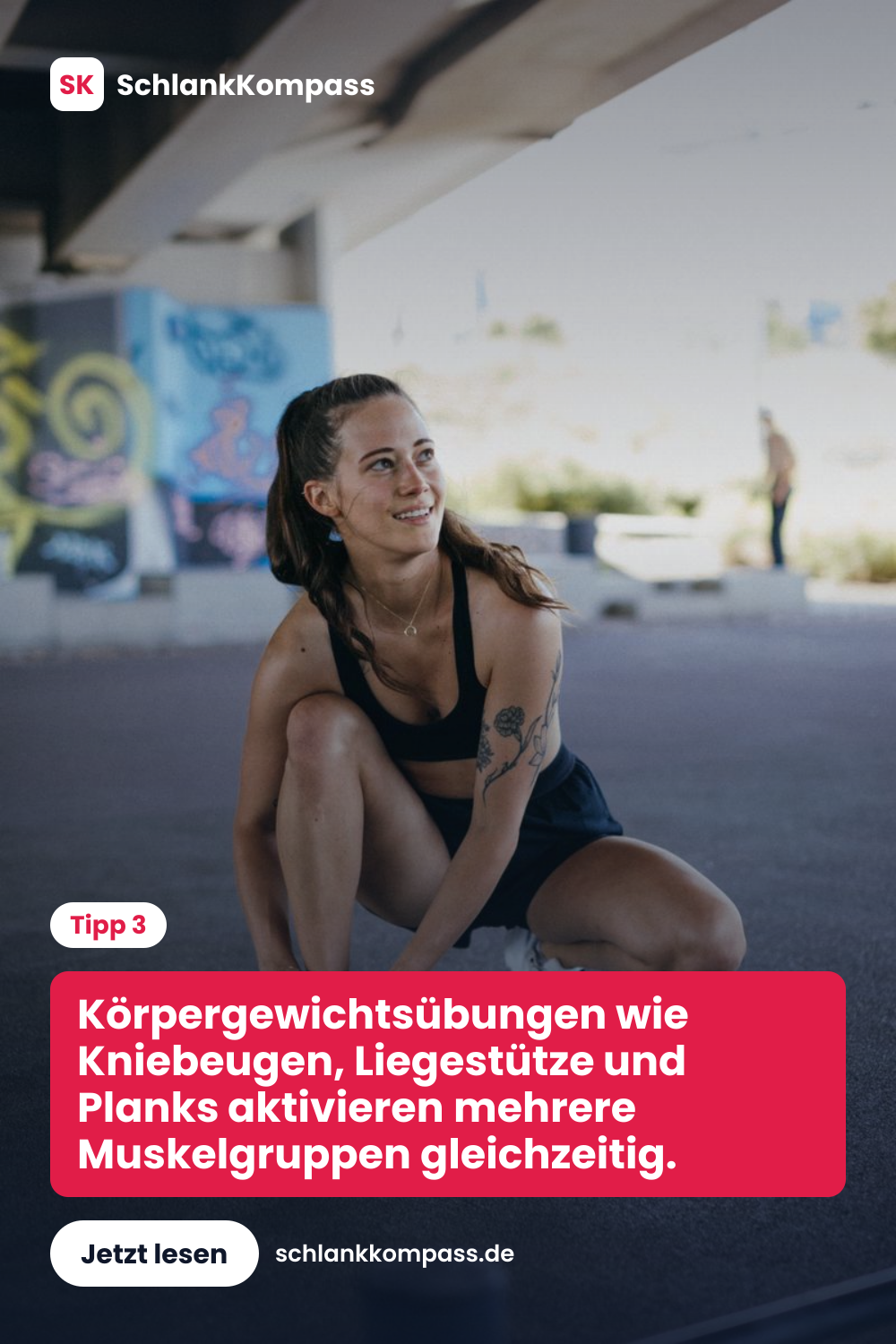 Körpergewichtsübungen wie Kniebeugen, Liegestütze und Planks aktivieren mehrere Muskelgruppen gleichzeitig.